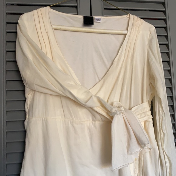 Cream linen mini dress. OXMO design label. - Picture 4 of 6
